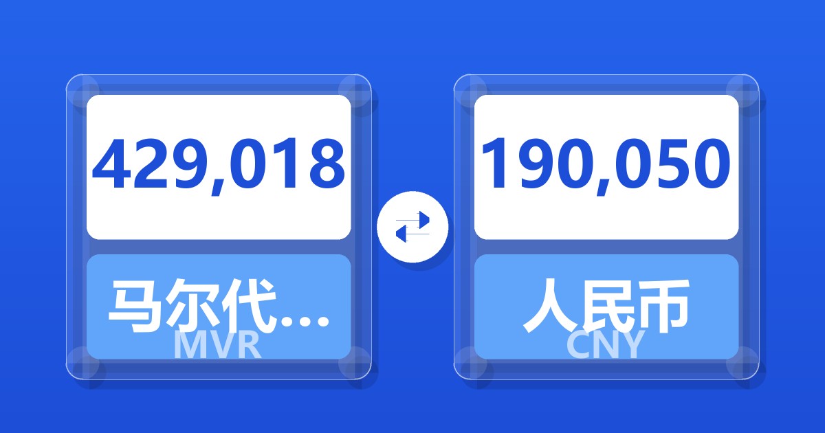 429,018马尔代夫拉菲亚兑人民币