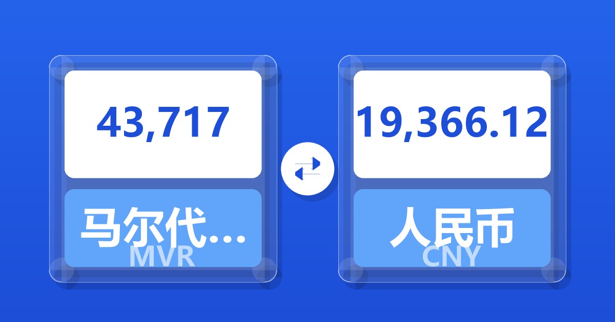 43,717马尔代夫拉菲亚兑人民币