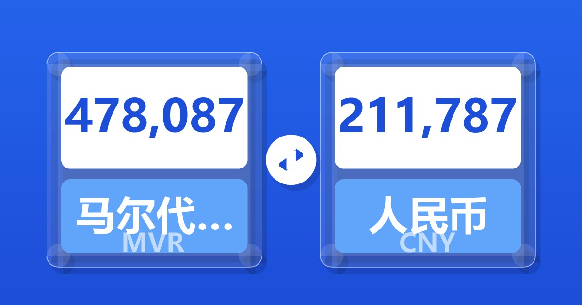 478,087马尔代夫拉菲亚兑人民币