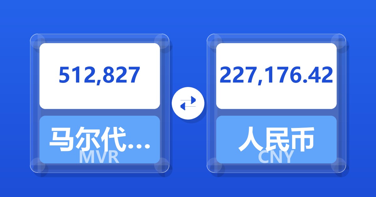 512,827马尔代夫拉菲亚兑人民币