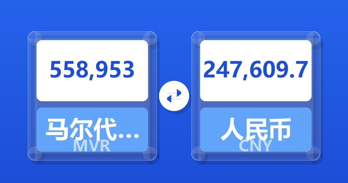 558,953马尔代夫拉菲亚兑人民币