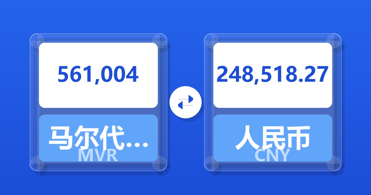 561,004马尔代夫拉菲亚兑人民币