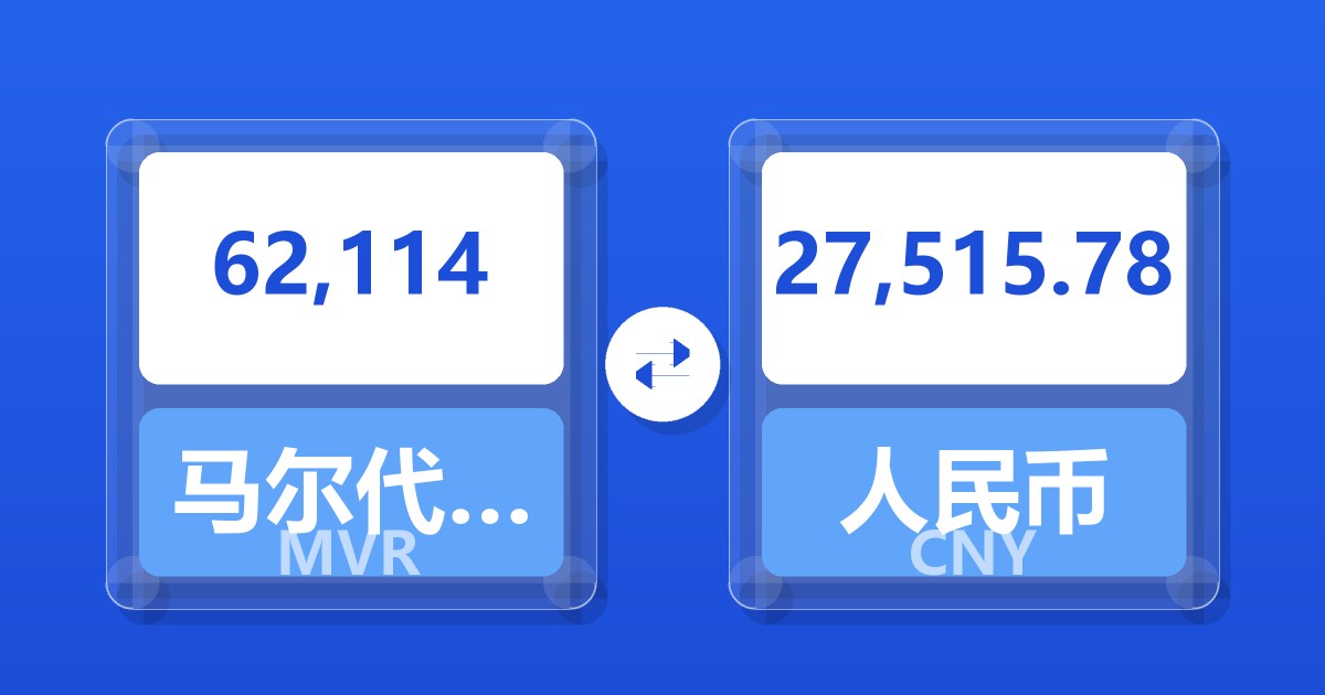 62,114马尔代夫拉菲亚兑人民币