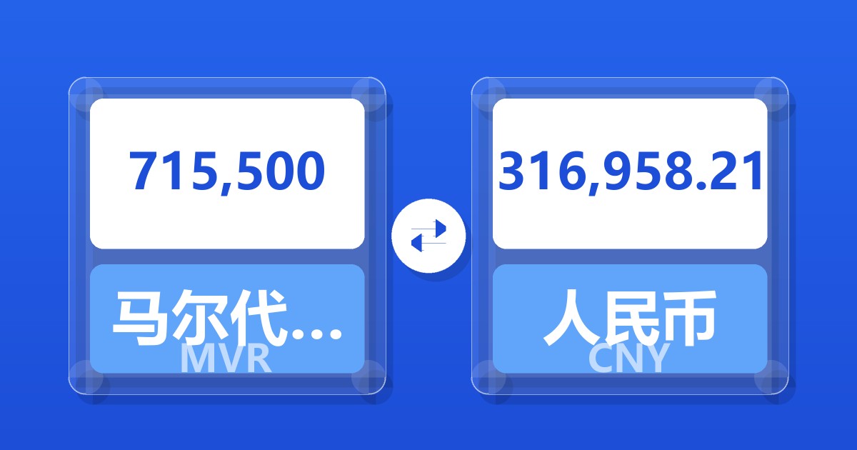 715,500马尔代夫拉菲亚兑人民币