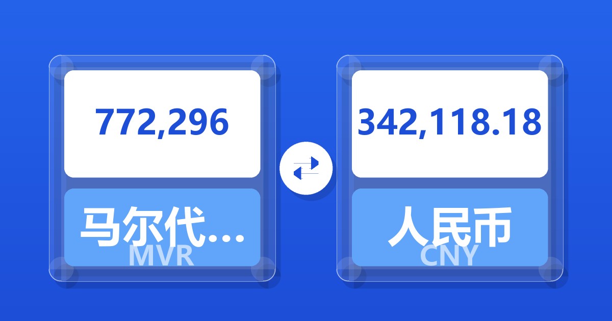 772,296马尔代夫拉菲亚兑人民币