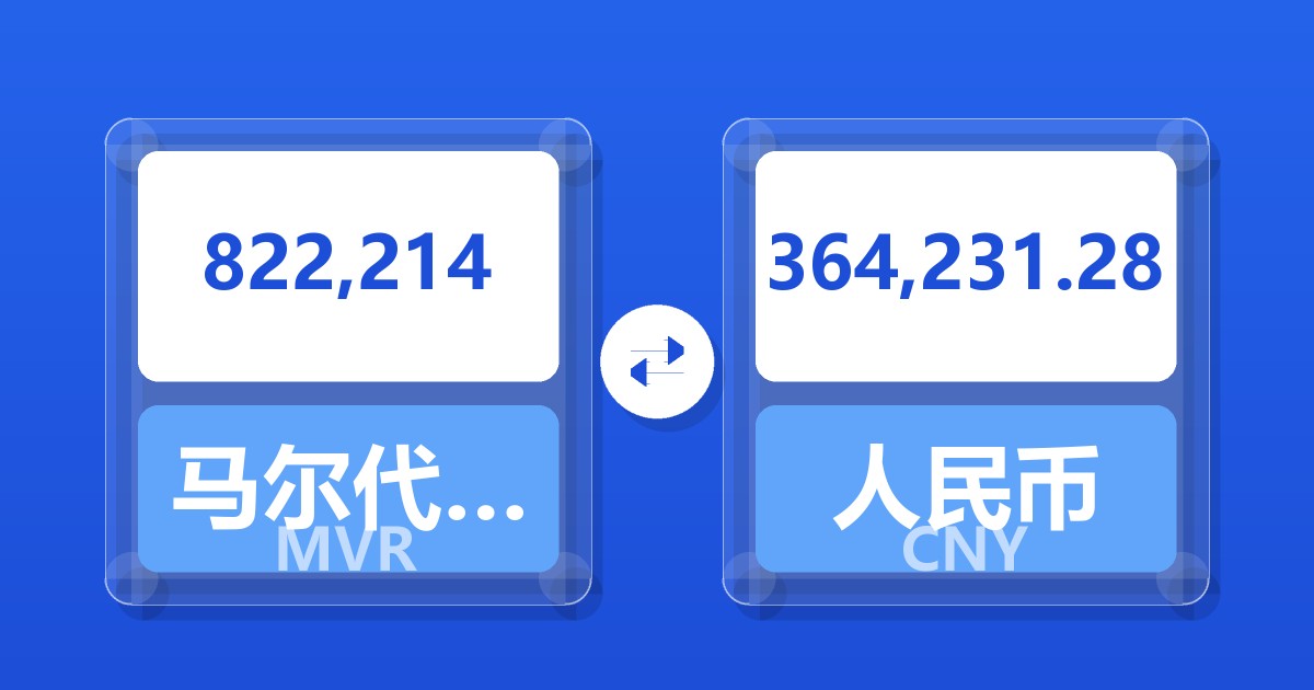822,214马尔代夫拉菲亚兑人民币