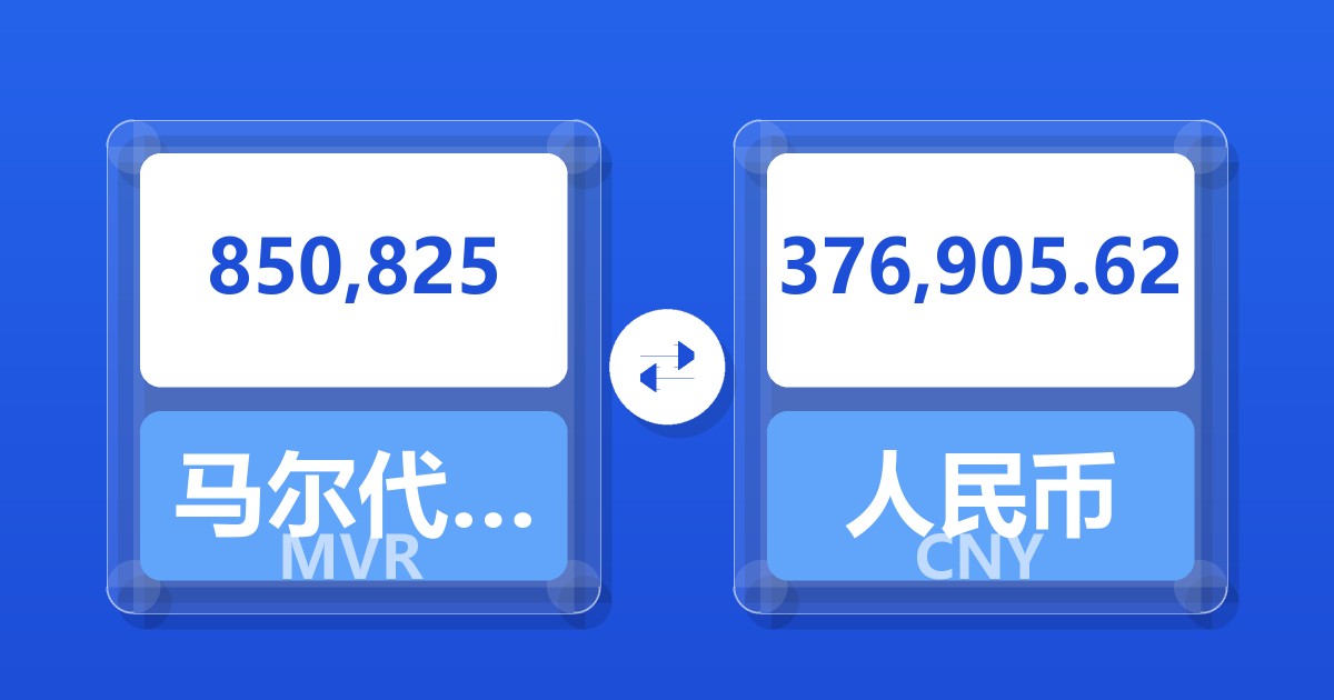 850,825马尔代夫拉菲亚兑人民币