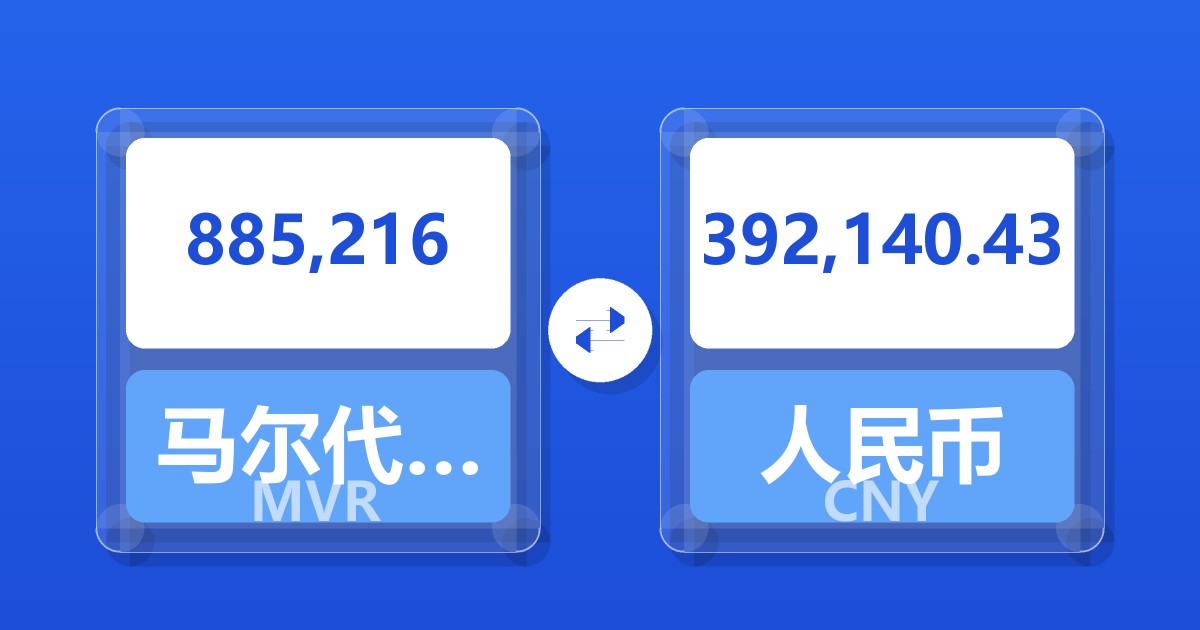 885,216马尔代夫拉菲亚兑人民币