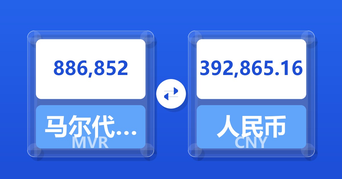 886,852马尔代夫拉菲亚兑人民币
