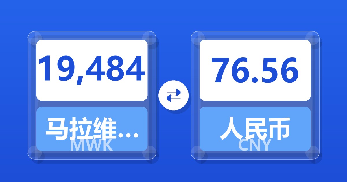 19,484马拉维克瓦查兑人民币