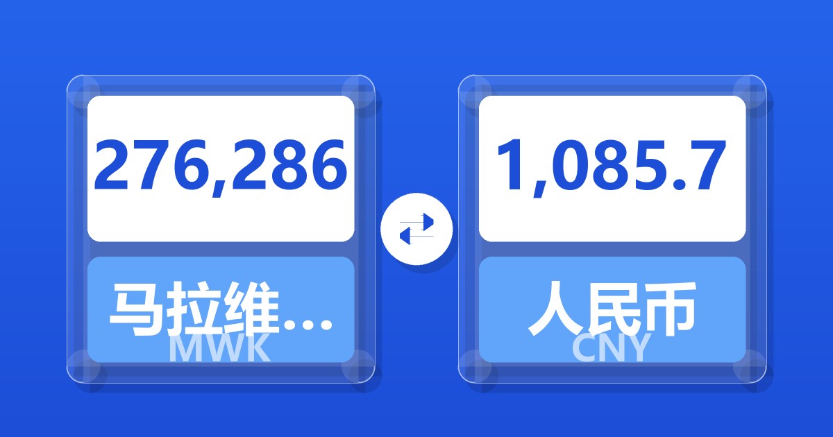 276,286马拉维克瓦查兑人民币