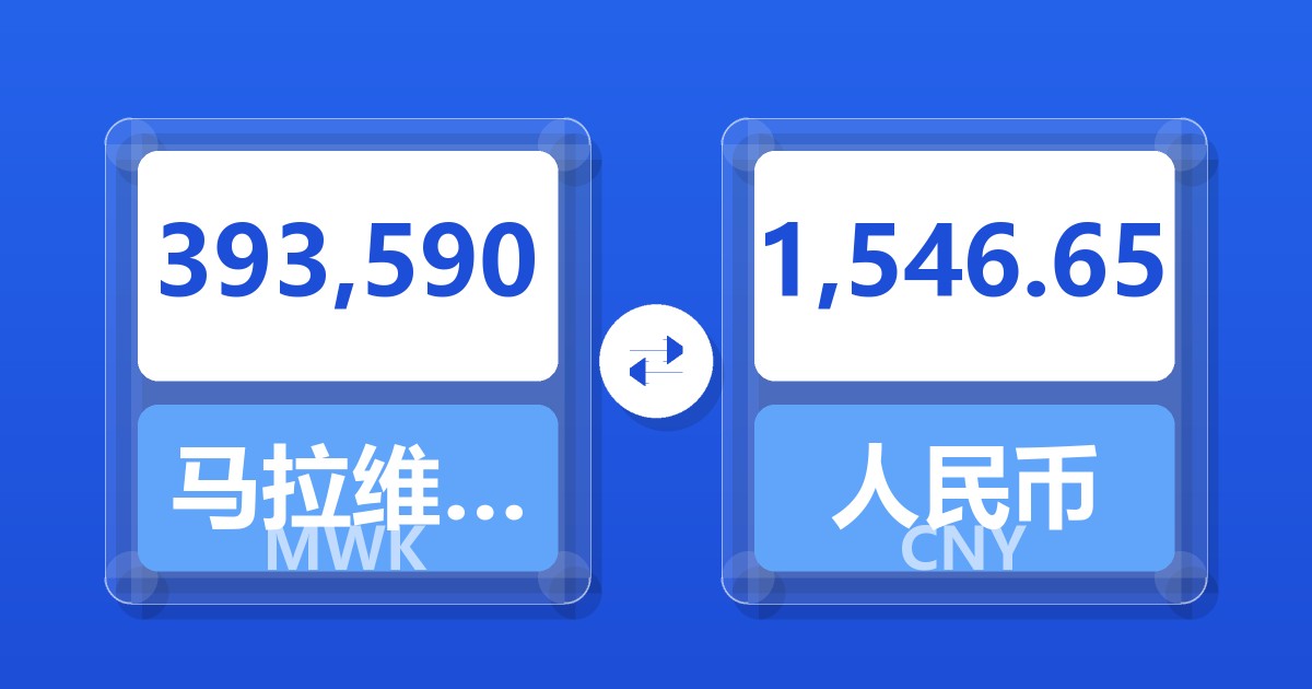 393,590马拉维克瓦查兑人民币