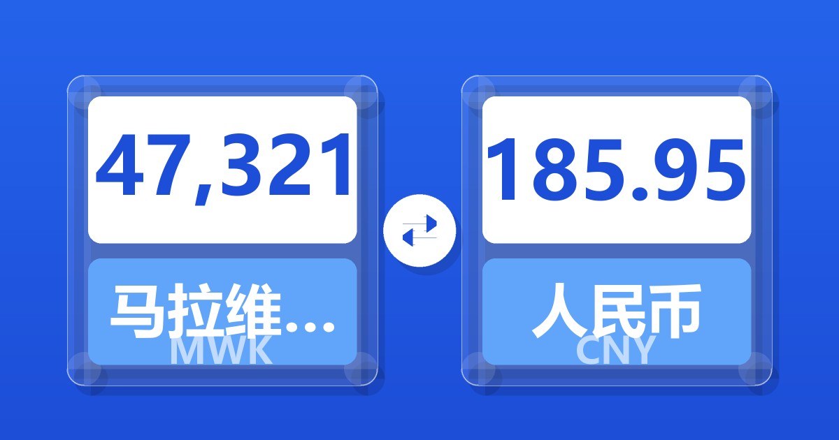 47,321马拉维克瓦查兑人民币