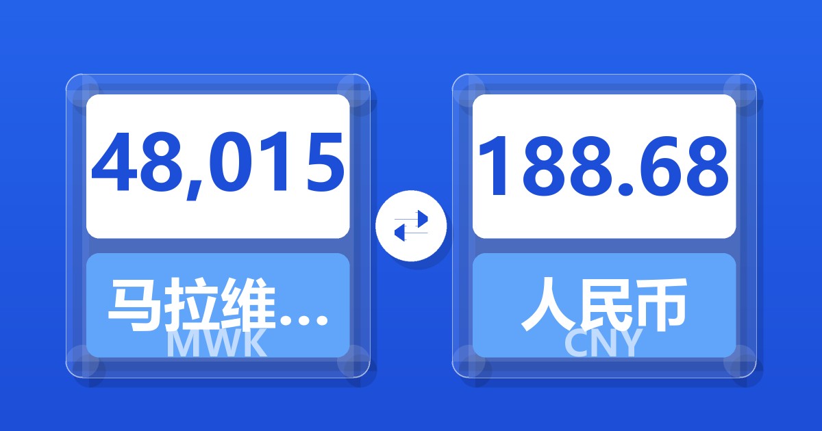 48,015马拉维克瓦查兑人民币