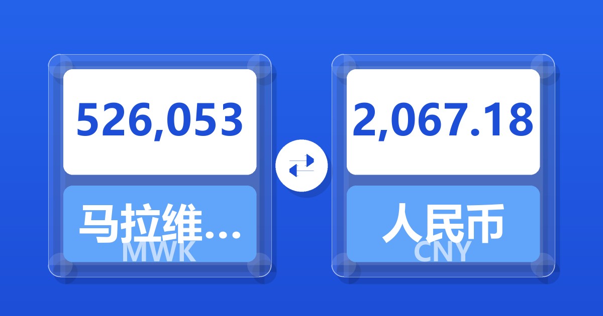 526,053马拉维克瓦查兑人民币