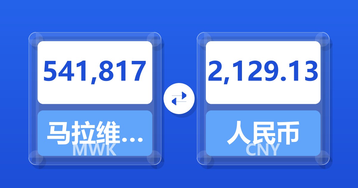 541,817马拉维克瓦查兑人民币