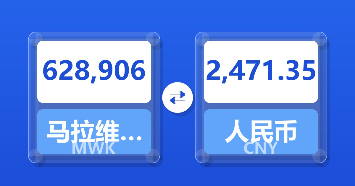 628,906马拉维克瓦查兑人民币