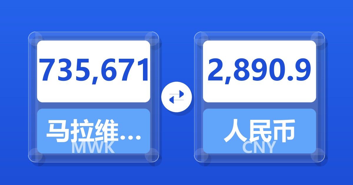 735,671马拉维克瓦查兑人民币