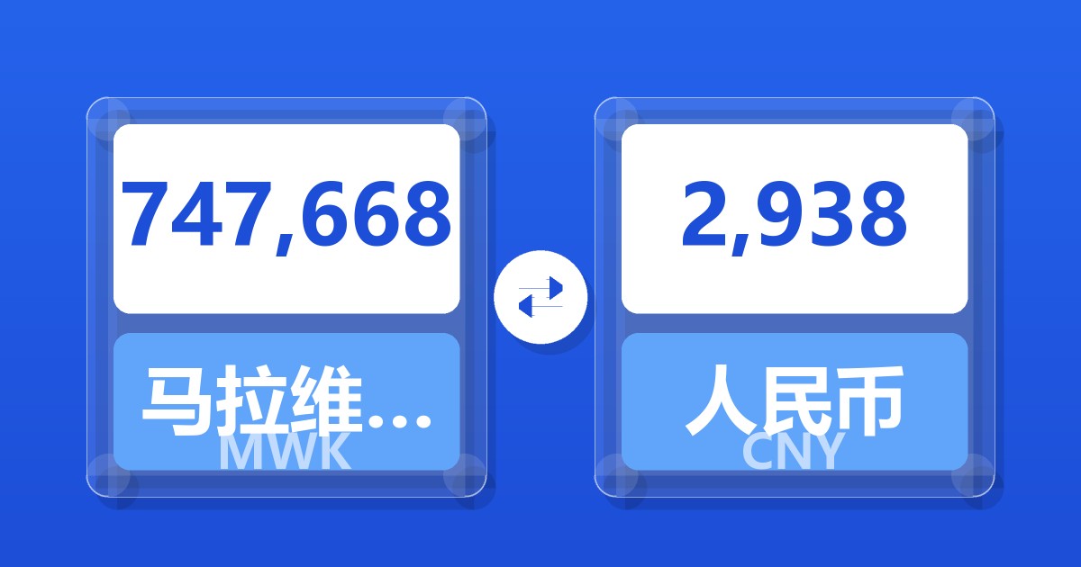 747,668马拉维克瓦查兑人民币