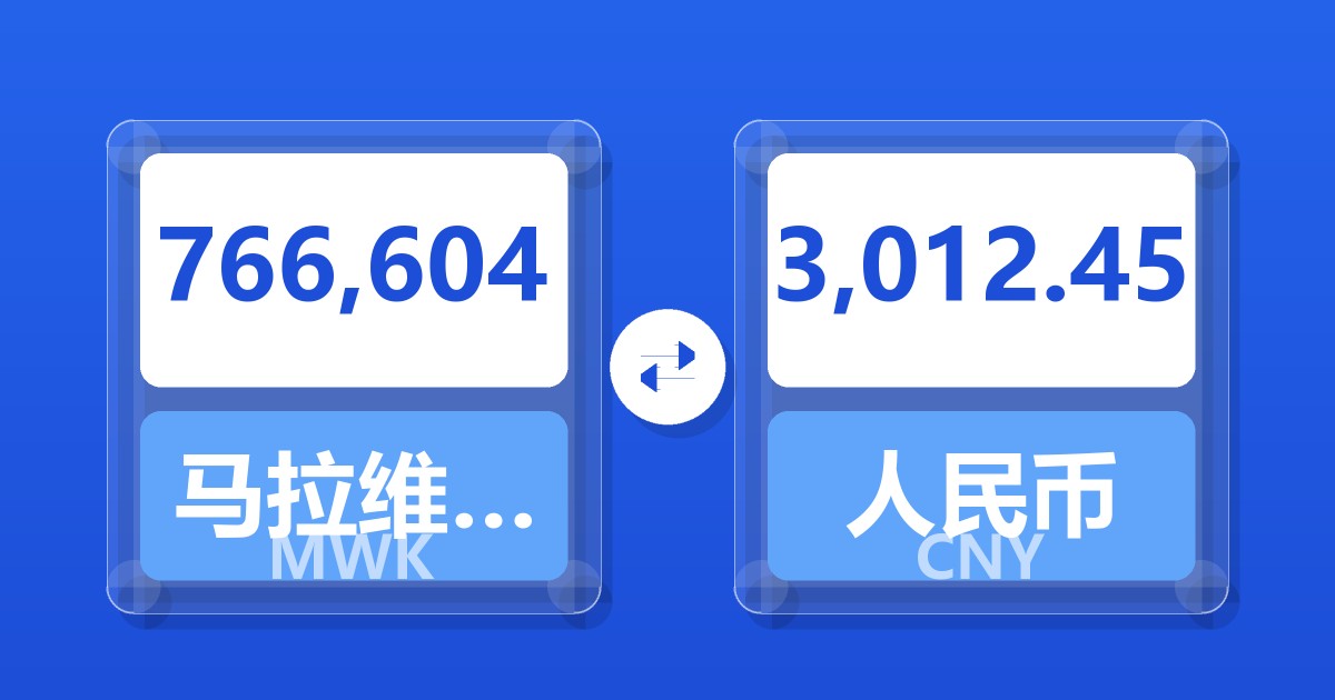 766,604马拉维克瓦查兑人民币