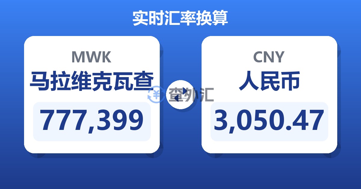 777,399马拉维克瓦查兑人民币