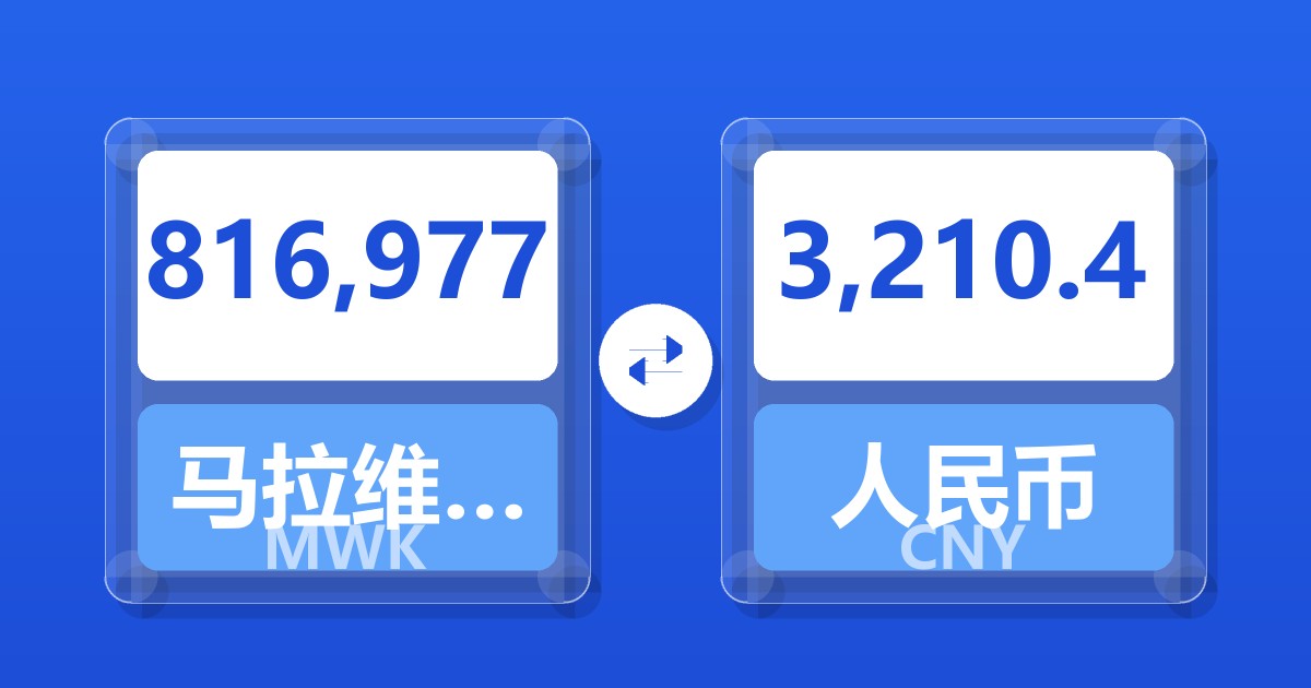 816,977马拉维克瓦查兑人民币
