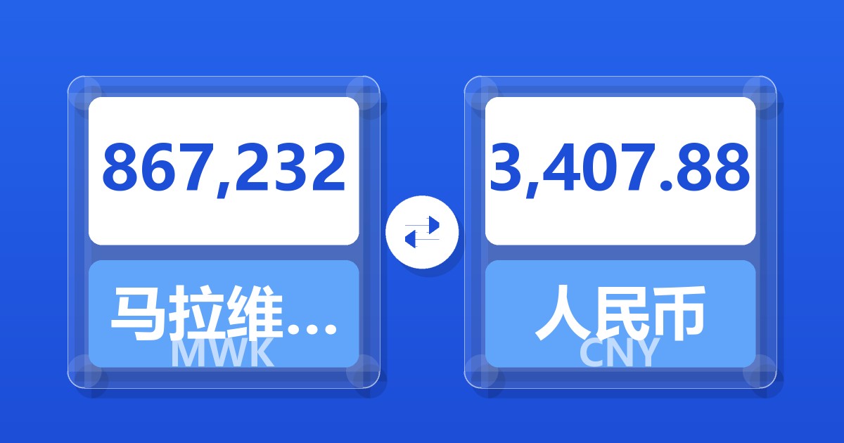 867,232马拉维克瓦查兑人民币