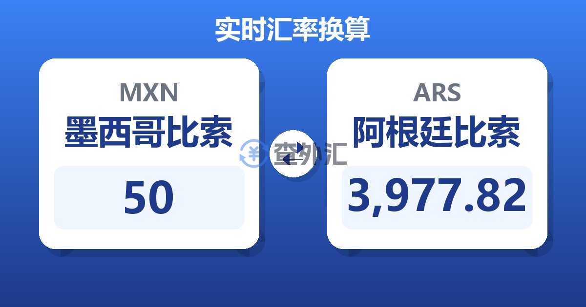 50墨西哥比索兑阿根廷比索