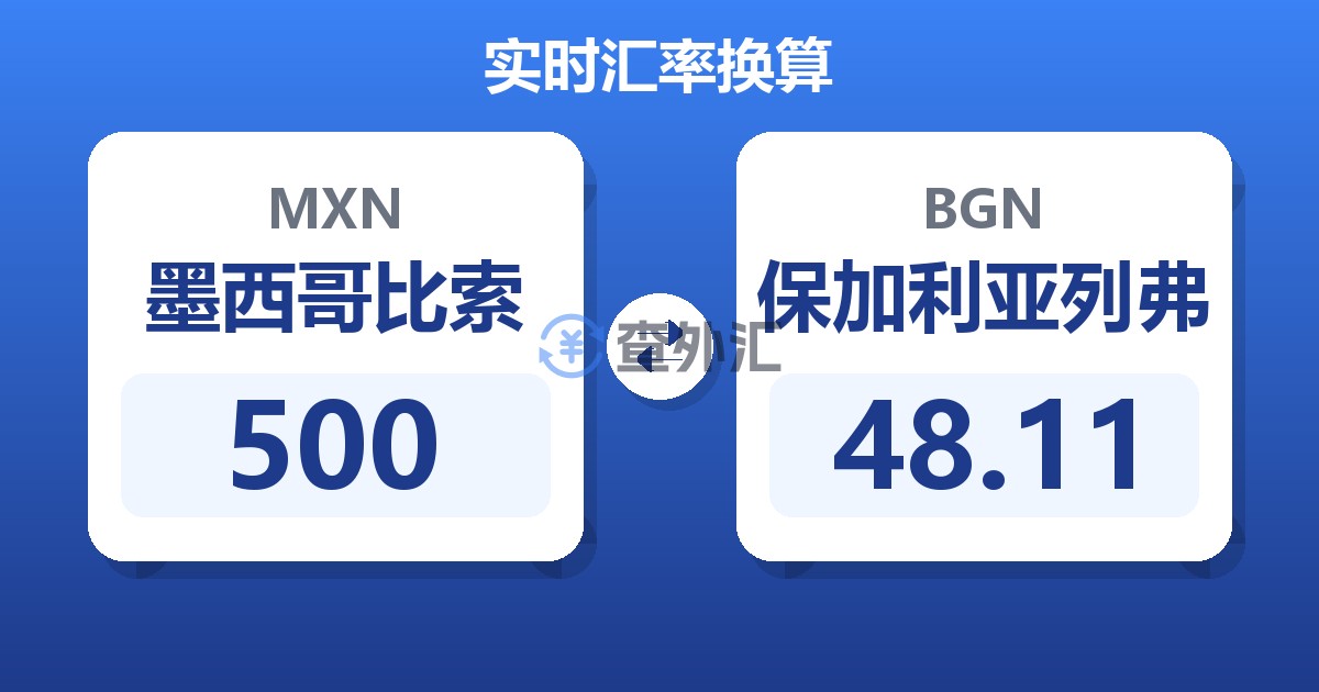 500墨西哥比索兑保加利亚列弗