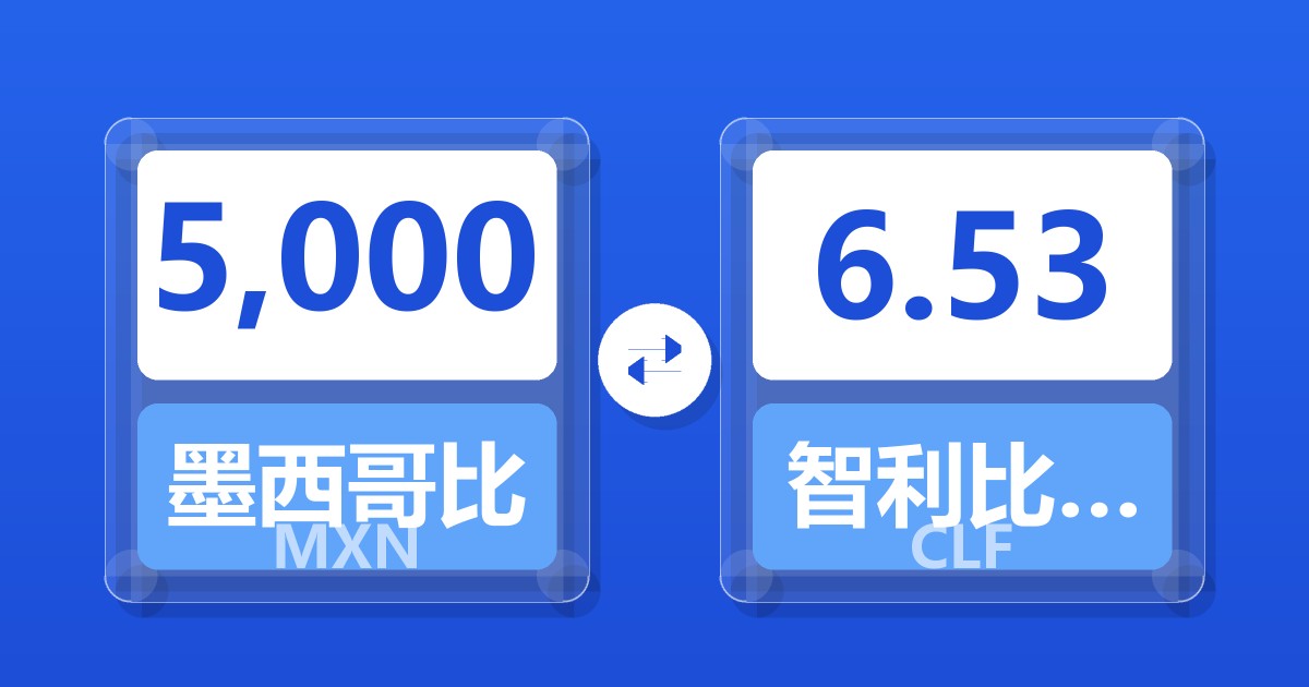 5,000墨西哥比索兑智利比索（UF）