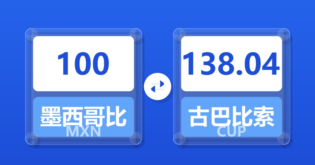 100墨西哥比索兑古巴比索