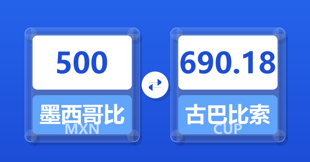 500墨西哥比索兑古巴比索