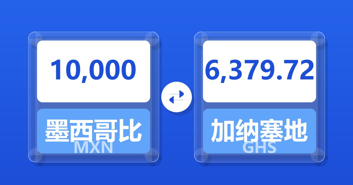 10,000墨西哥比索兑加纳塞地