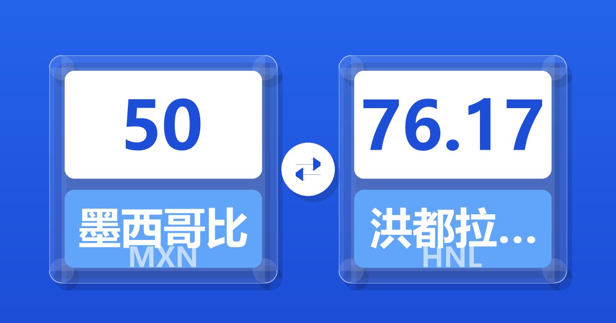 50墨西哥比索兑洪都拉斯伦皮拉
