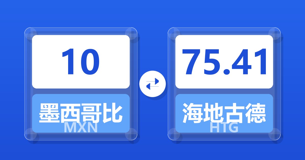 10墨西哥比索兑海地古德