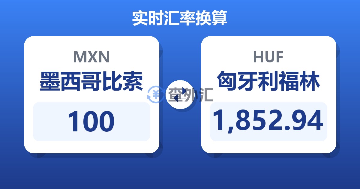 100墨西哥比索兑匈牙利福林