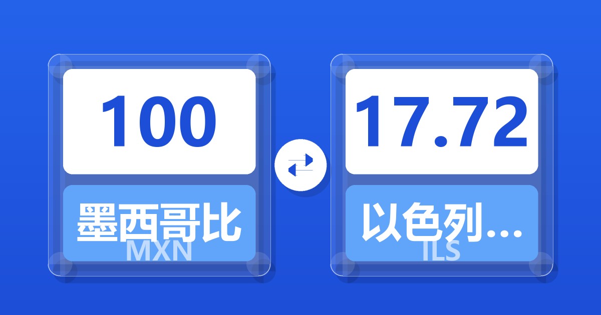 100墨西哥比索兑以色列新谢克尔