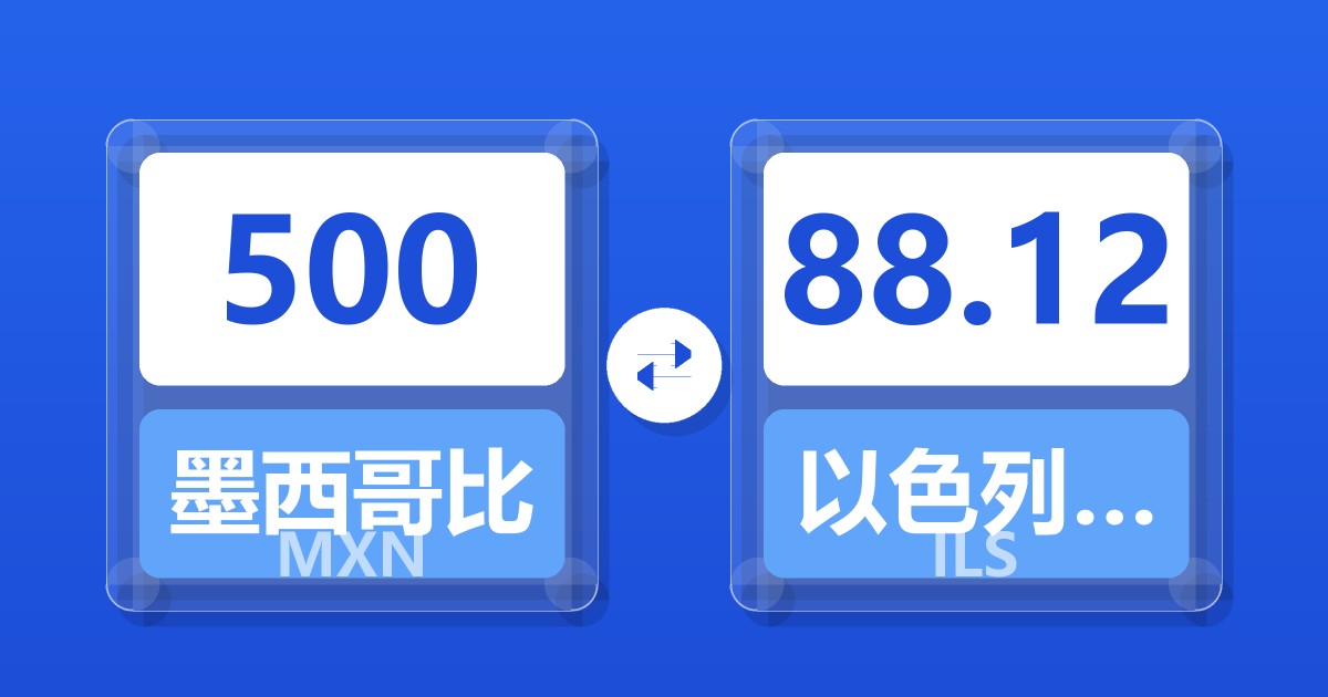 500墨西哥比索兑以色列新谢克尔