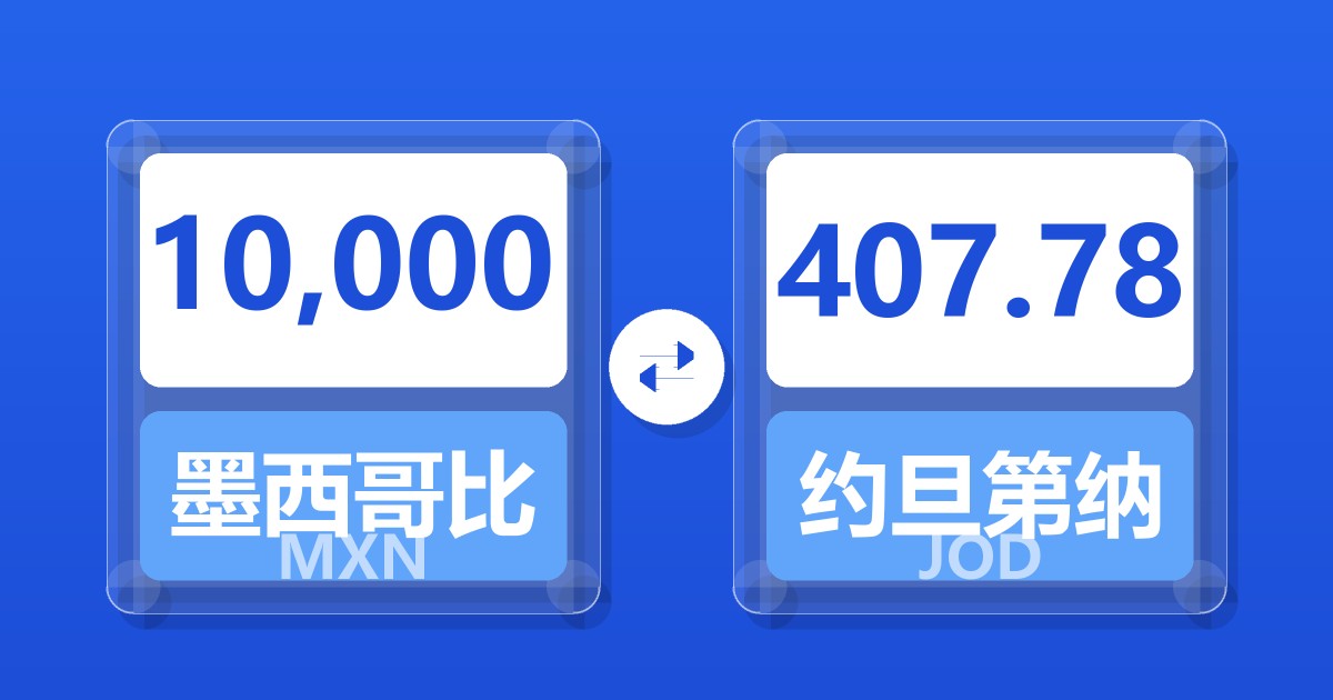 10,000墨西哥比索兑约旦第纳尔