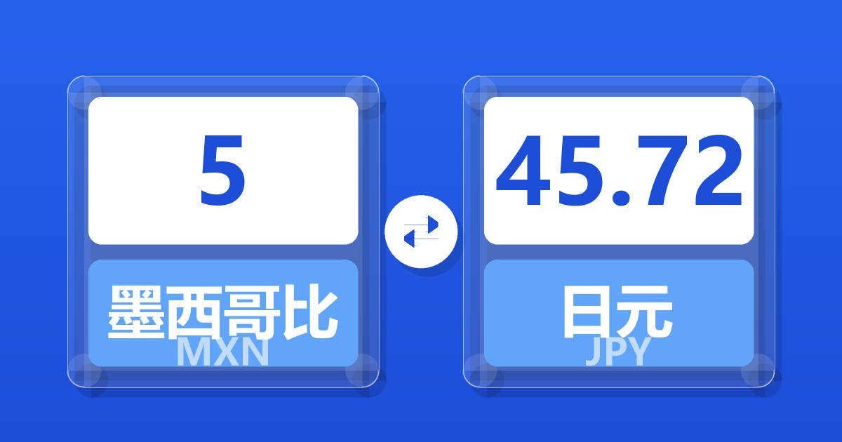 5墨西哥比索兑日元
