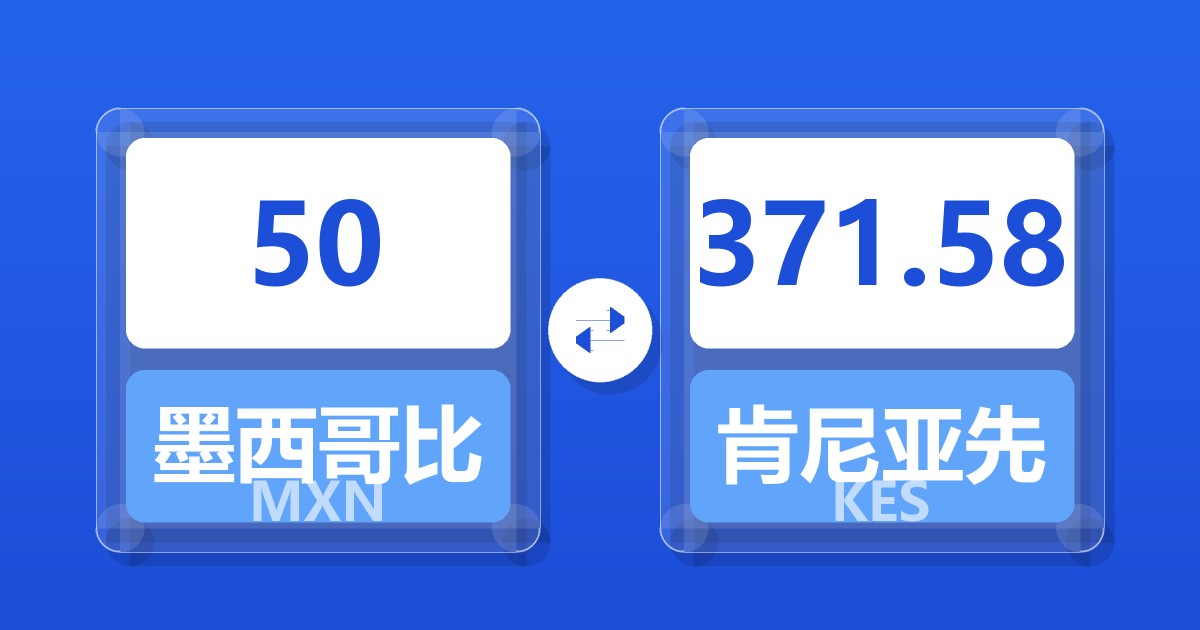 50墨西哥比索兑肯尼亚先令