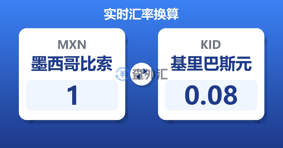 1墨西哥比索兑基里巴斯元