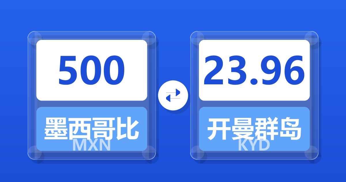 500墨西哥比索兑开曼群岛元