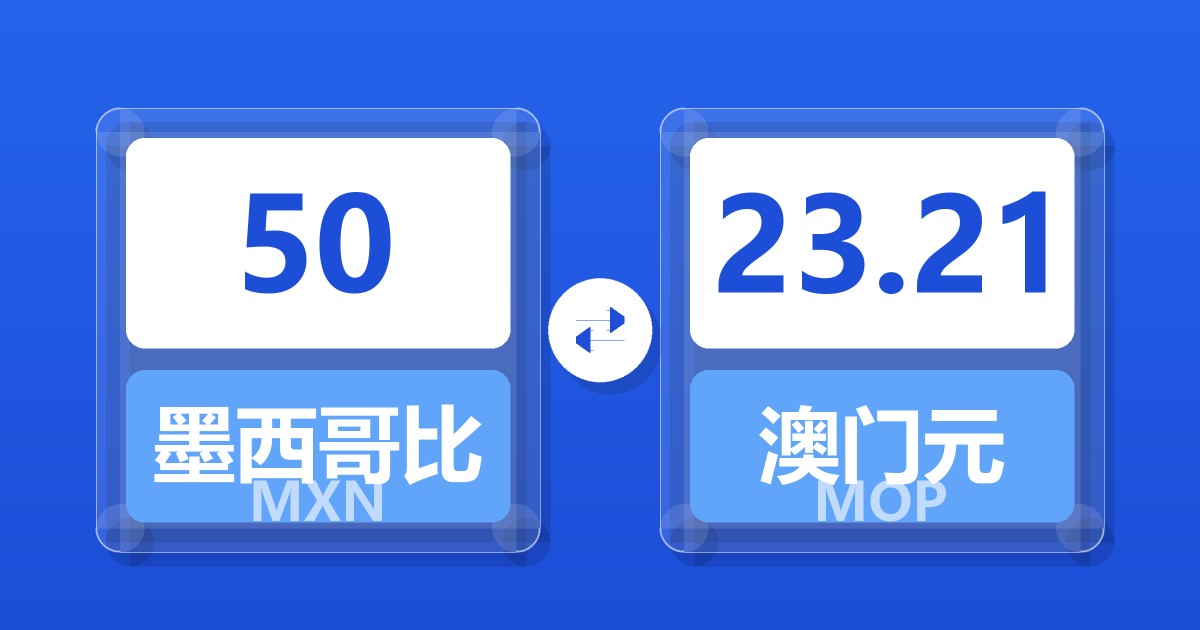 50墨西哥比索兑澳门元