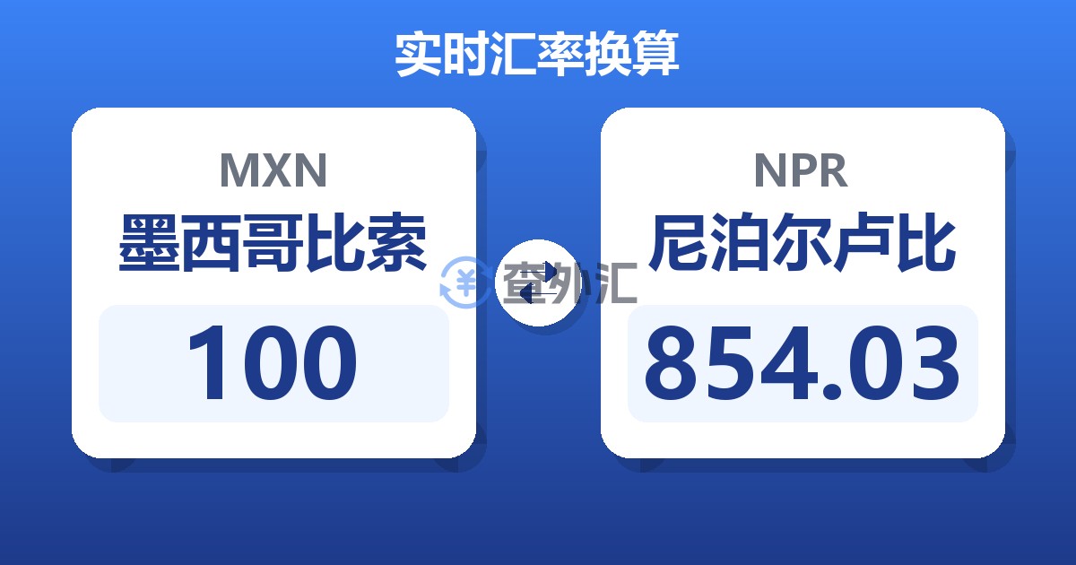 100墨西哥比索兑尼泊尔卢比