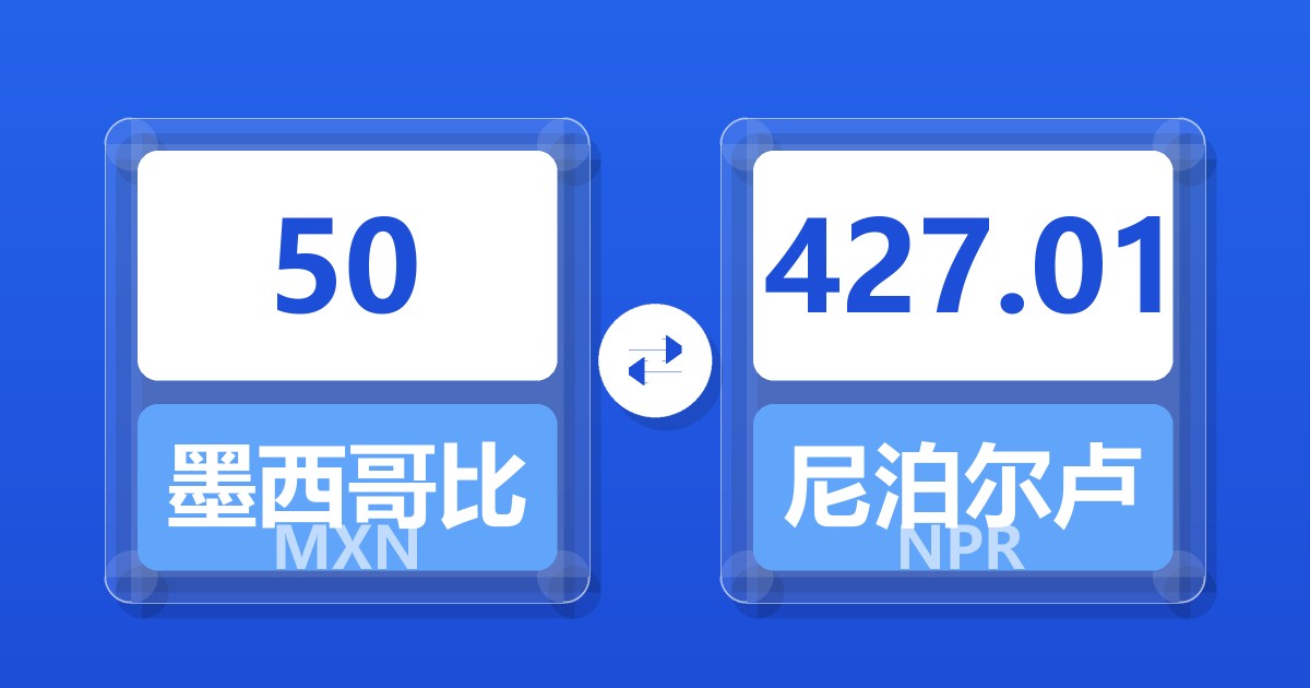 50墨西哥比索兑尼泊尔卢比