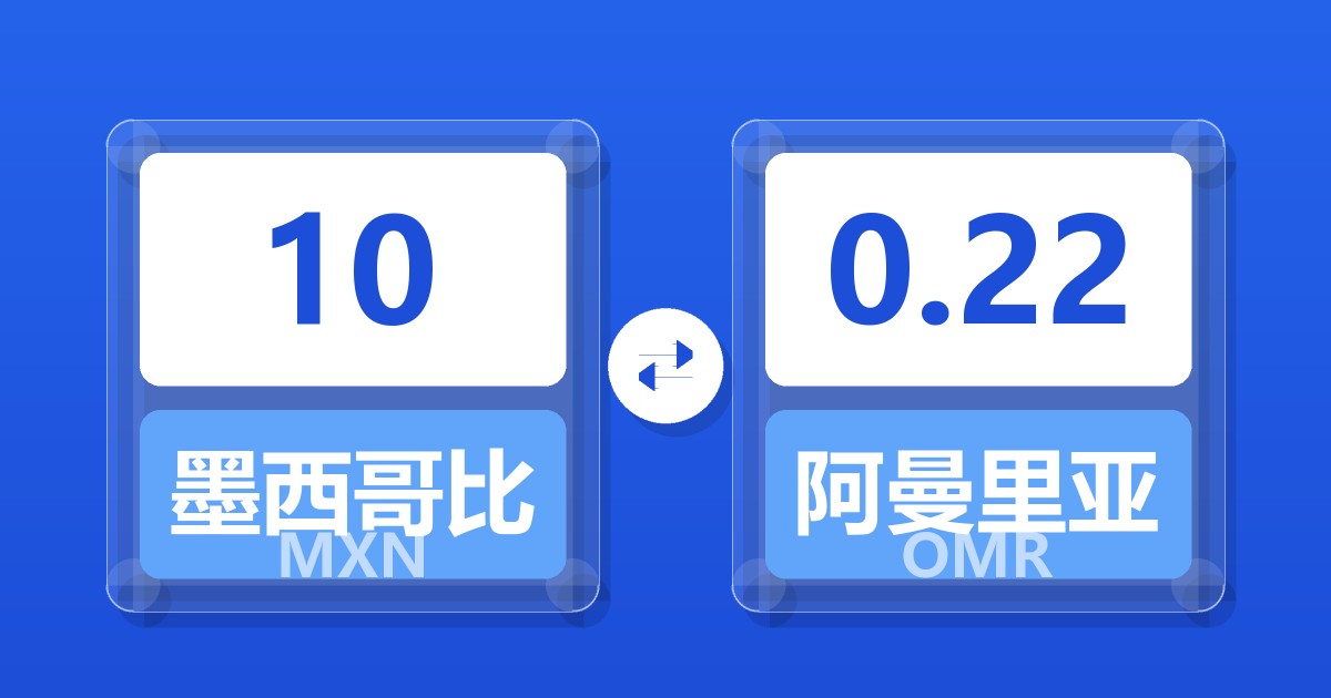 10墨西哥比索兑阿曼里亚尔