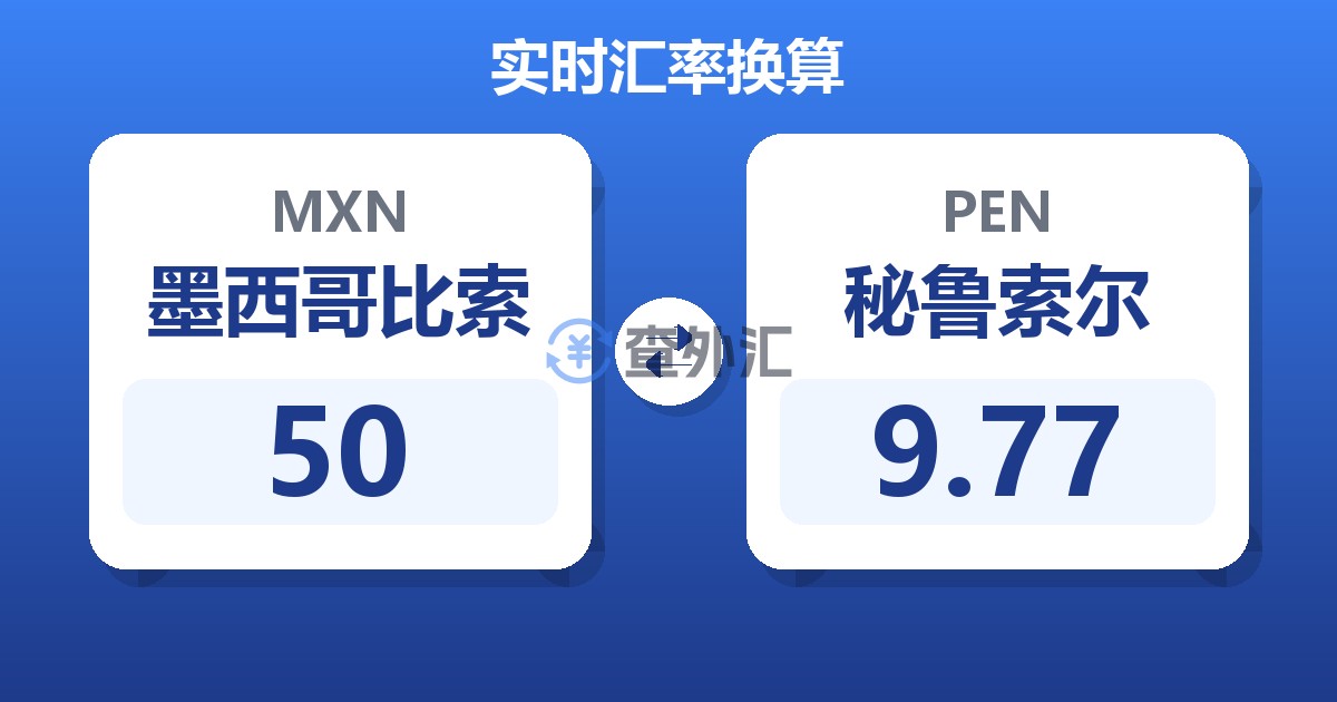 50墨西哥比索兑秘鲁索尔