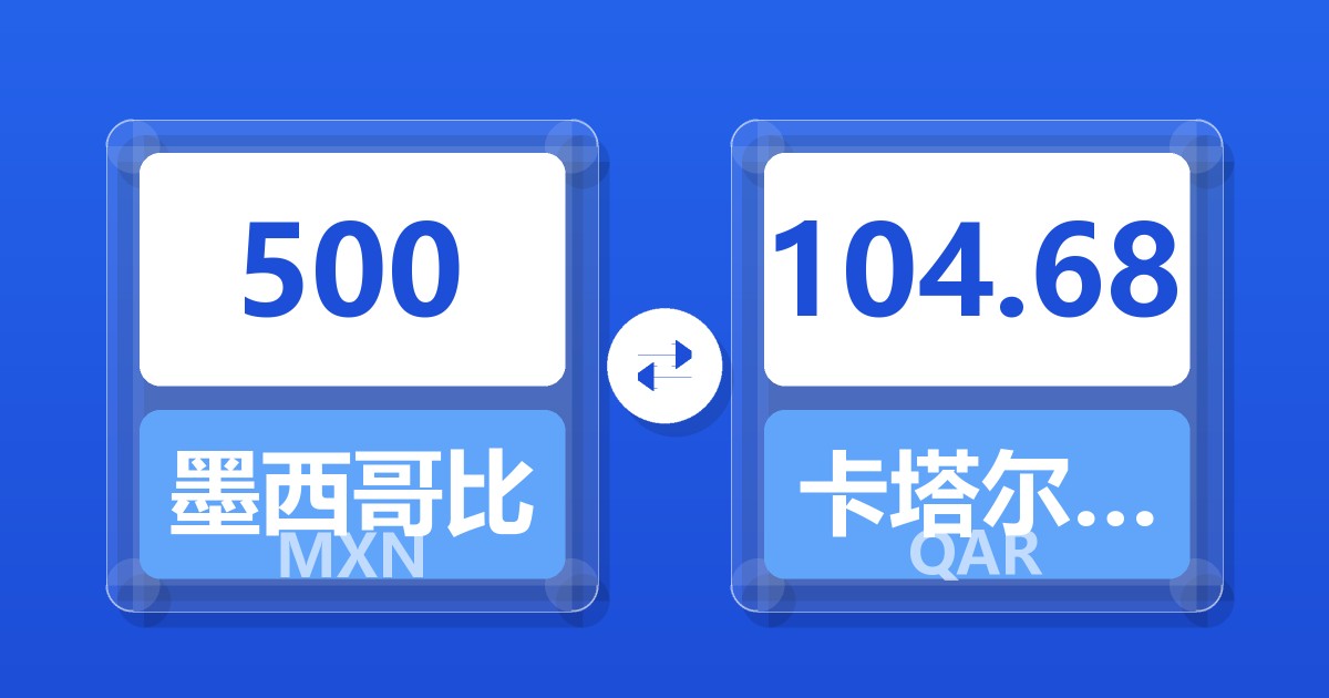 500墨西哥比索兑卡塔尔里亚尔
