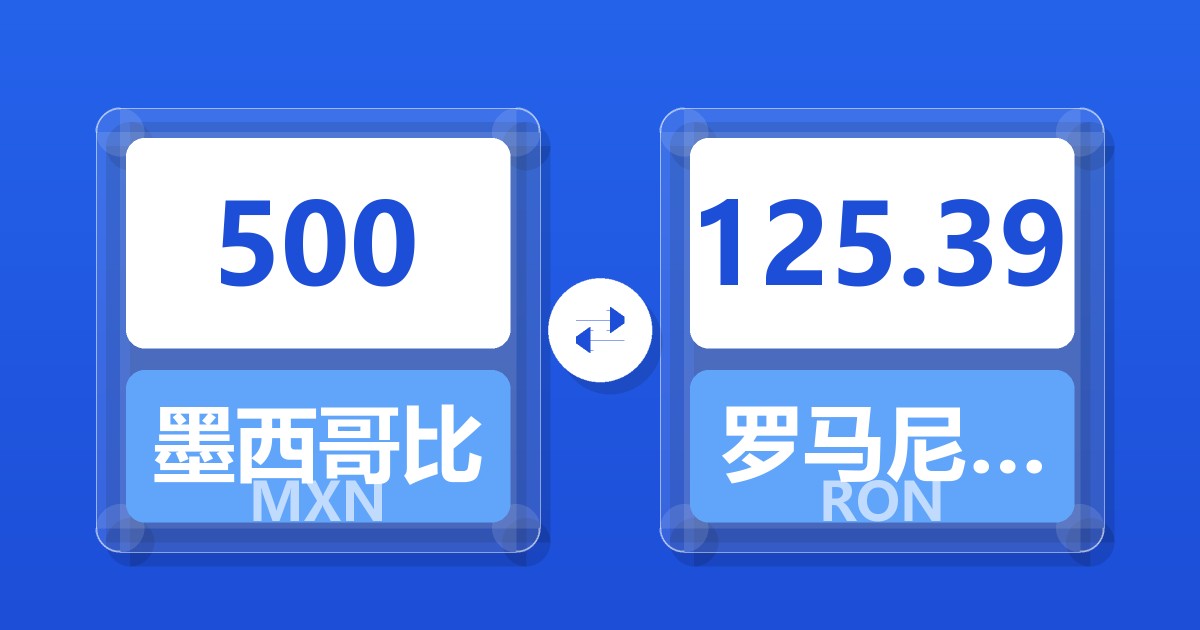 500墨西哥比索兑罗马尼亚列伊